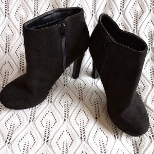Wild Diva black suede look ankle boot